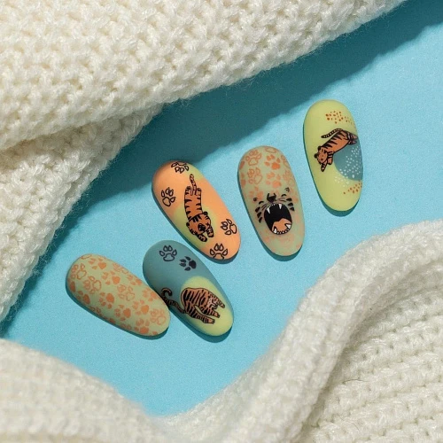 Swanky Stamping Animals nail plates, nail art plate 116