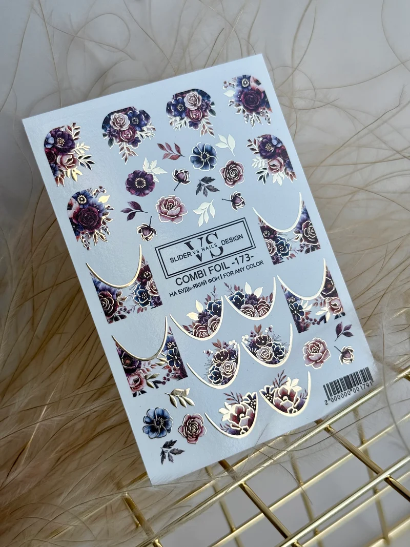Slider mit Folie (Wasserlösliche Aufkleber) von VS Nails 173 COMBI FOIL