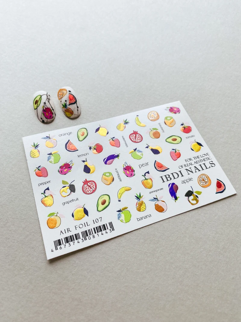 IBDI Fruit foil nail decals / stickers for summer nail art #Air foil 107