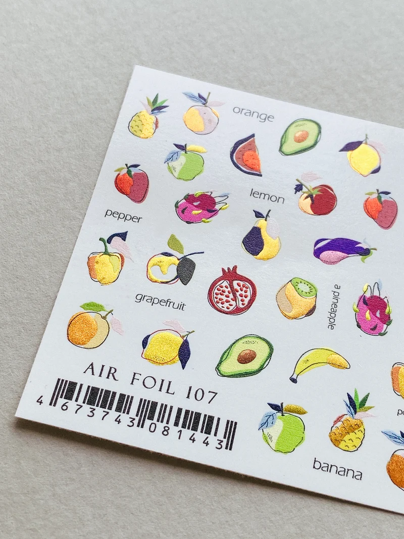 IBDI Fruit foil nail decals / stickers for summer nail art #Air foil 107