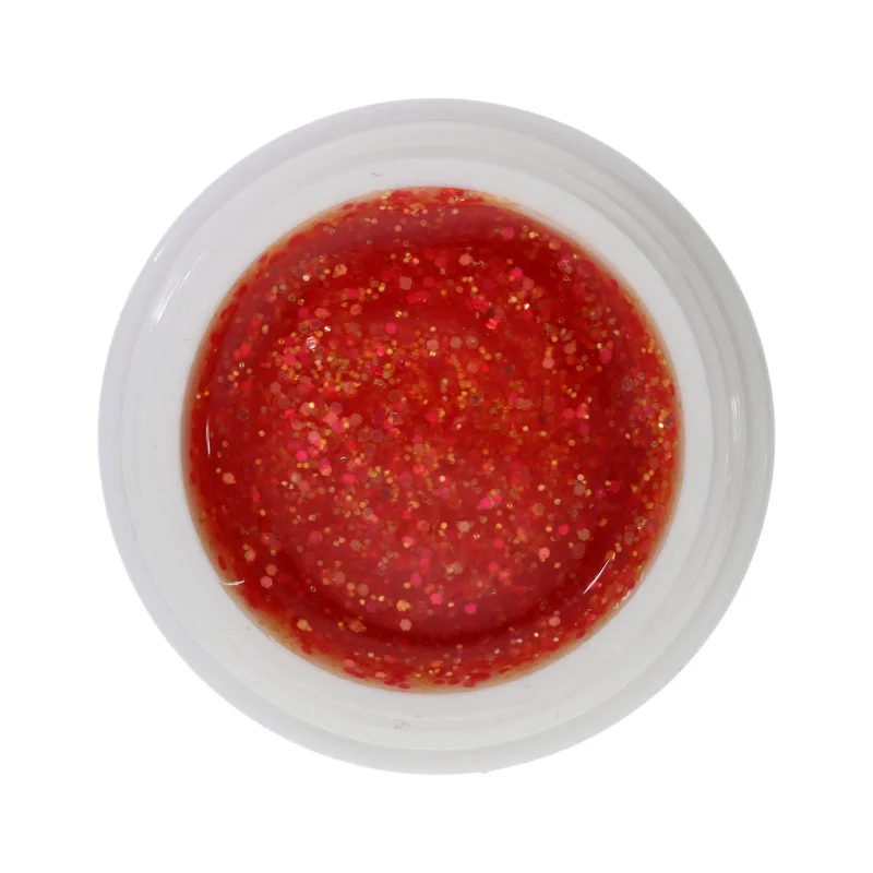 #485 Premium-GLITTER Color Gel 5ml Rosa-gold-irisierendes Glittergel
