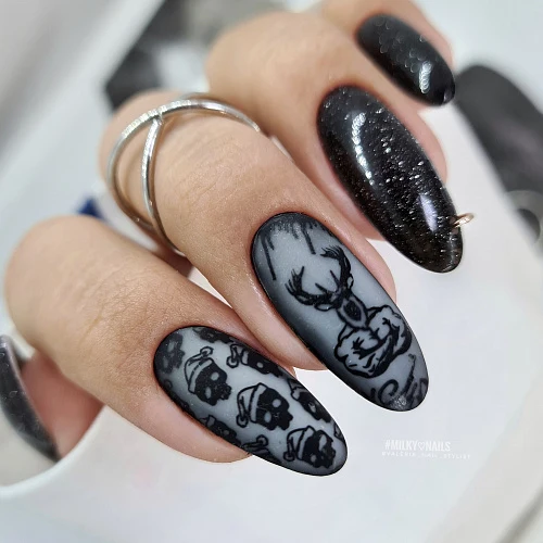 Swanky Stamping Spooky Christmas nail plates, nail art plate 114