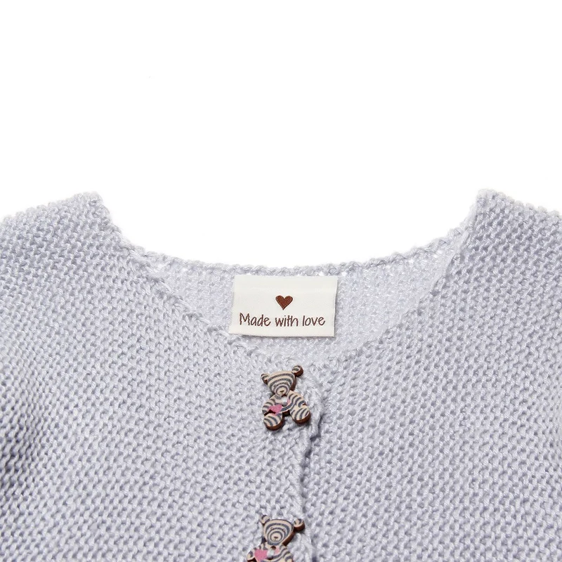 10 Labels - Handmade with love - 5 cm