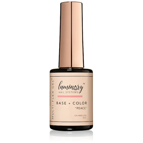 Luminary Sheer nude base coat gel nail polish "Peace" multi flex 10ml, 30ml, or set with top coat