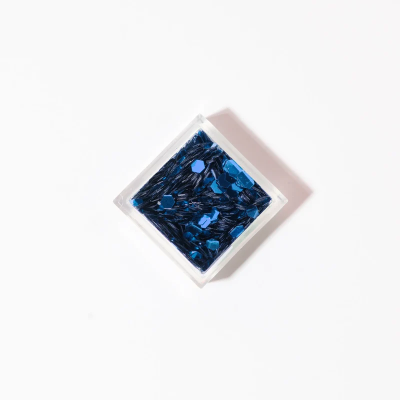 Effekt-Pailletten groß blau