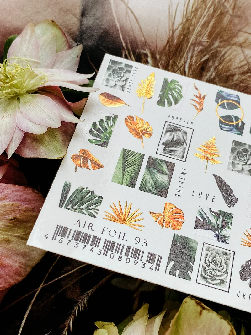 IBDI Palm tree foil nail decals / stickers for Summer nail art and tropical nails #Air foil 93
