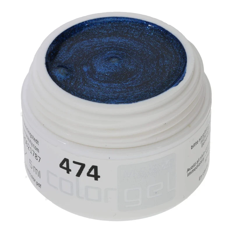 #474 Premium-EFFEKT Color Gel 5ml Dunkelblaues Metallicgel