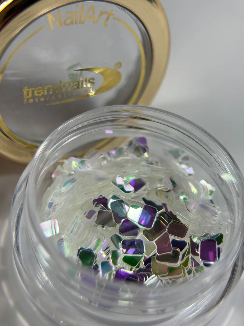 Nail Art Pailletten irisierend in verschiedenen Formen von Trendnails