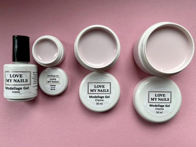 Modellage Gel für Nagelstärkung und Verlängerung 5ml/12ml Flasche/15ml Flasche/30ml/50ml (Creme) selbstglättend TPO-Free