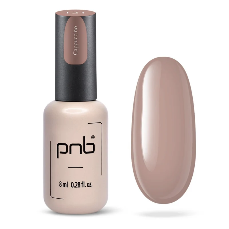PNB brown gel nail polish 121 Cappuccino