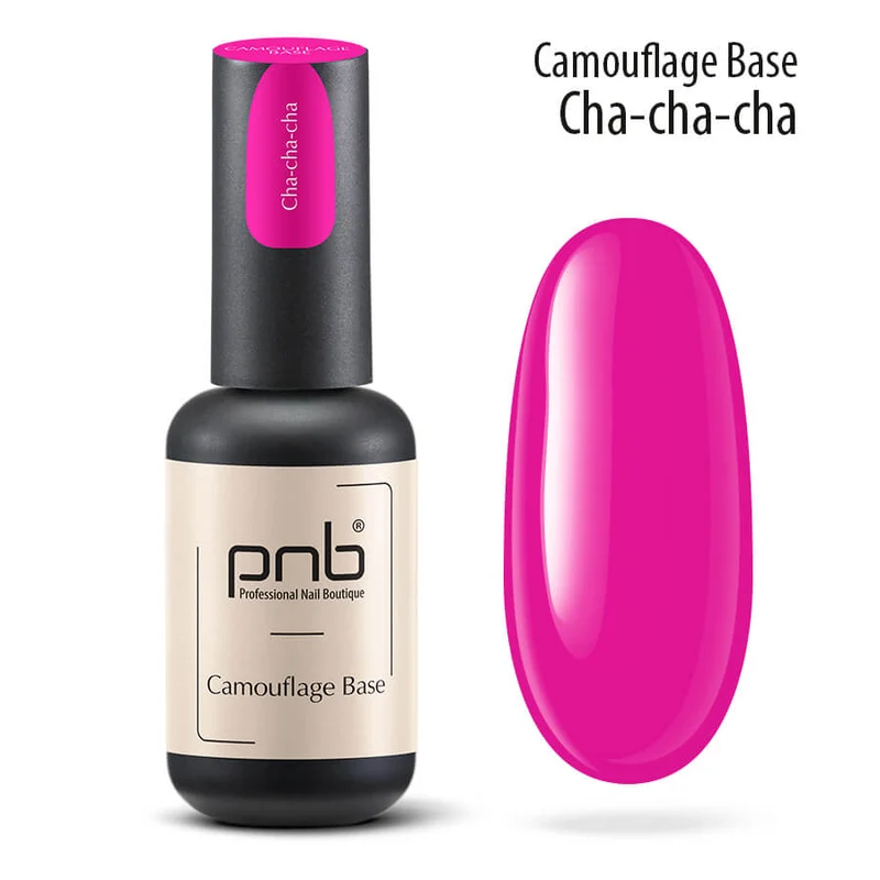 PNB Camouflage base coat pink gel nail polish Cha Cha Cha