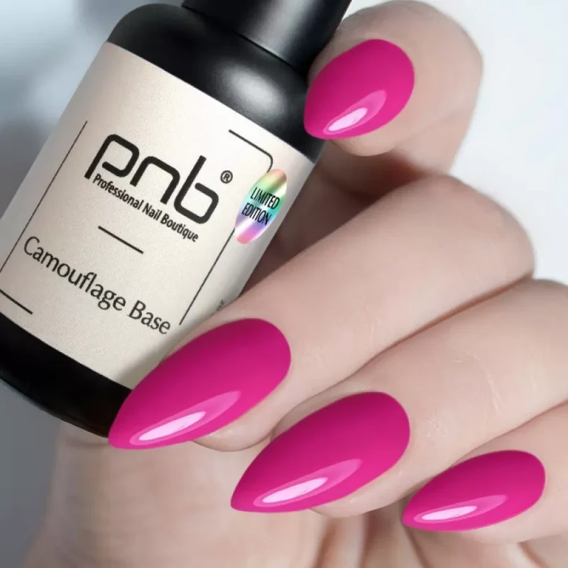 PNB Camouflage base coat pink gel nail polish Camellia 8ml