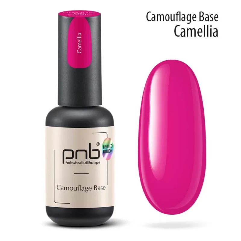 PNB Camouflage base coat pink gel nail polish Camellia 8ml