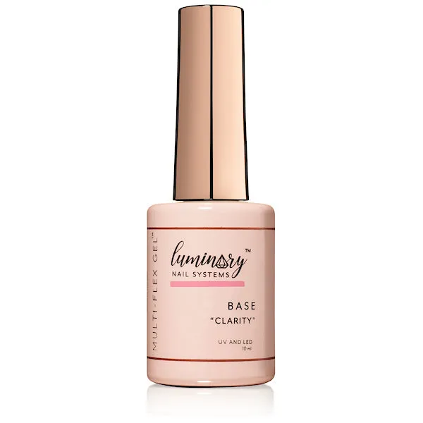 Luminary Clear base coat gel nail polish "Clarity" multi flex 10ml, 30ml , 8oz, or sets