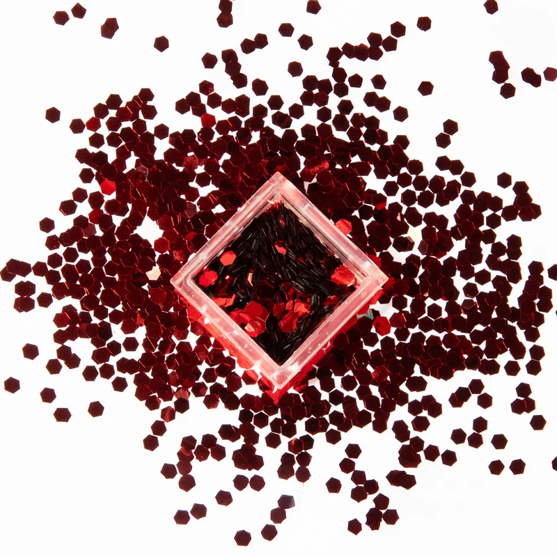 Effekt-Pailletten groß rot