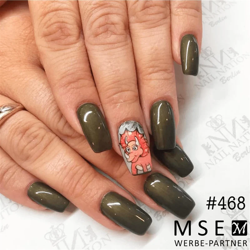#468 Premium-EFFEKT Color Gel 5ml Schwarzoliv mit dezentem Perlglanz