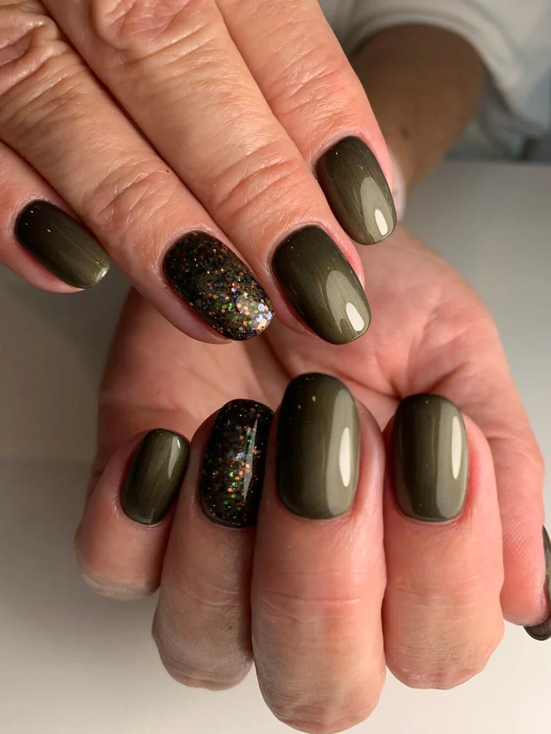 #468 Premium-EFFEKT Color Gel 5ml Schwarzoliv mit dezentem Perlglanz