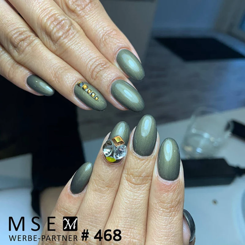 #468 Premium-EFFEKT Color Gel 5ml Schwarzoliv mit dezentem Perlglanz