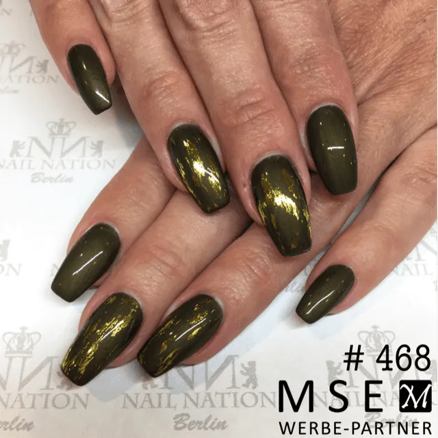 #468 Premium-EFFEKT Color Gel 5ml Schwarzoliv mit dezentem Perlglanz