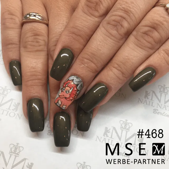 #468 Premium-EFFEKT Color Gel 5ml Schwarzoliv mit dezentem Perlglanz