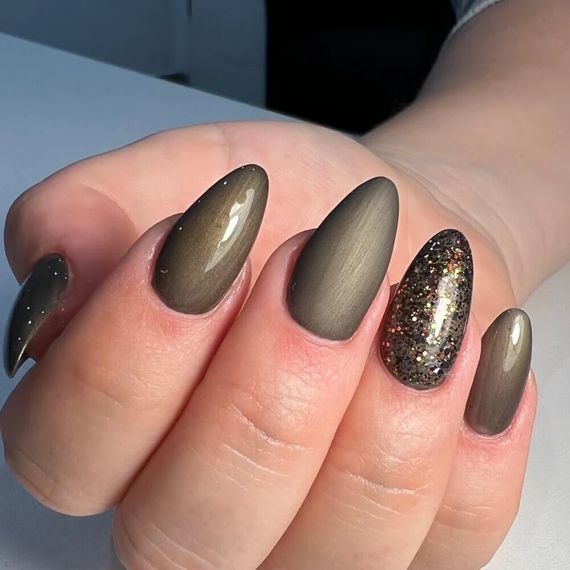 #468 Premium-EFFEKT Color Gel 5ml Schwarzoliv mit dezentem Perlglanz