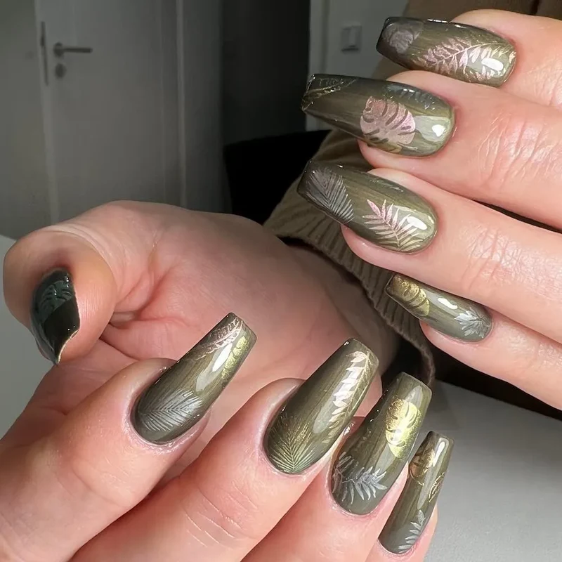 #468 Premium-EFFEKT Color Gel 5ml Schwarzoliv mit dezentem Perlglanz