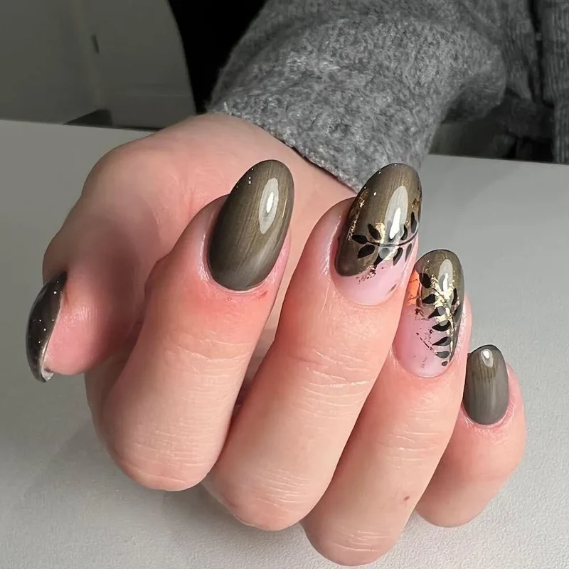 #468 Premium-EFFEKT Color Gel 5ml Schwarzoliv mit dezentem Perlglanz