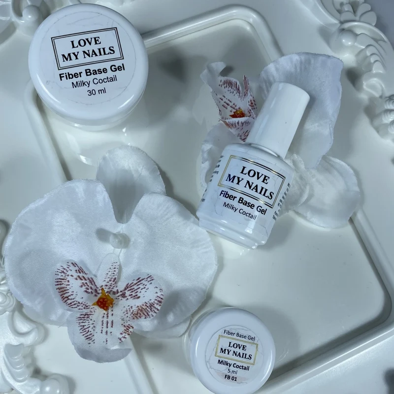 Fiber Base Gel für Problem-Nägel 5ml-50ml (Milky Coctail) TPO-free