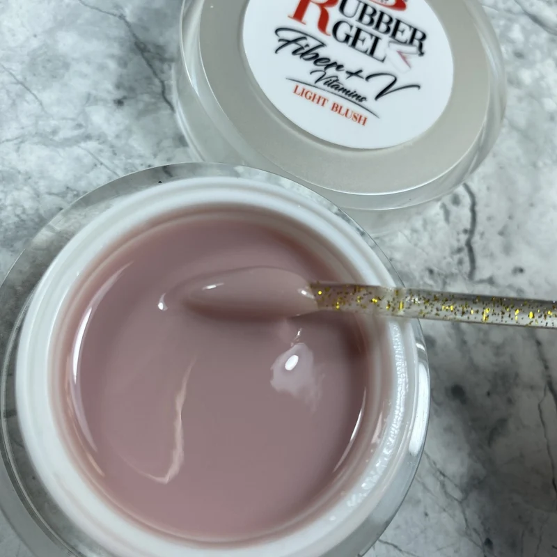 Rubber Gel Fiber+V Light Blush 15-30ml von Trendnails TPO-free