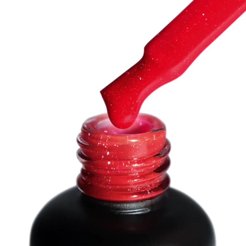 PNB Crystal Base Red gel nail polish
