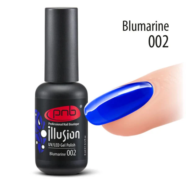 PNB Stained Glass Blumarine Blue gel nail polish 002, mini