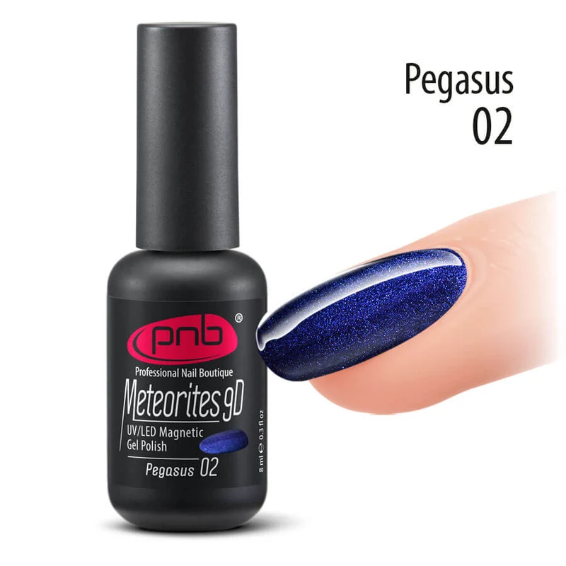 PNB Meteorites purple cat eye gel nail polish MD-09-02