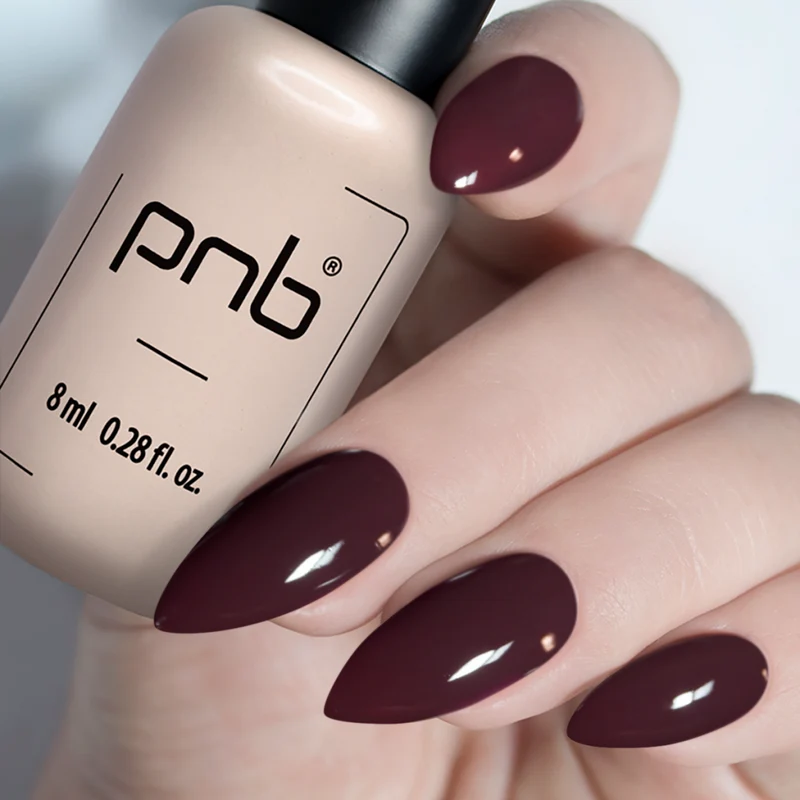 PNB Confidence brown red gel nail polish 060