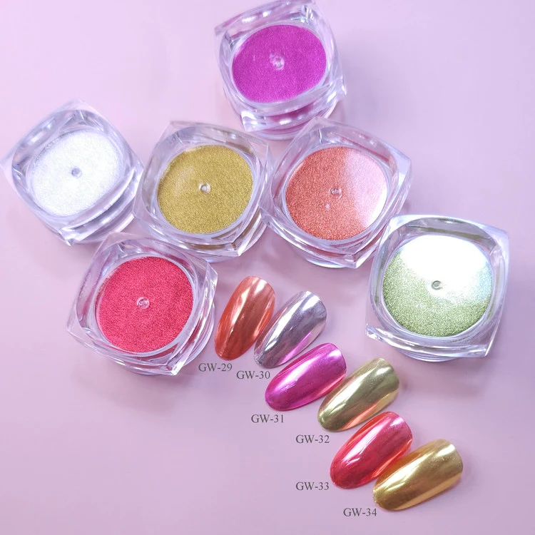 ICEGEL Sunset neon chrome nail powder
