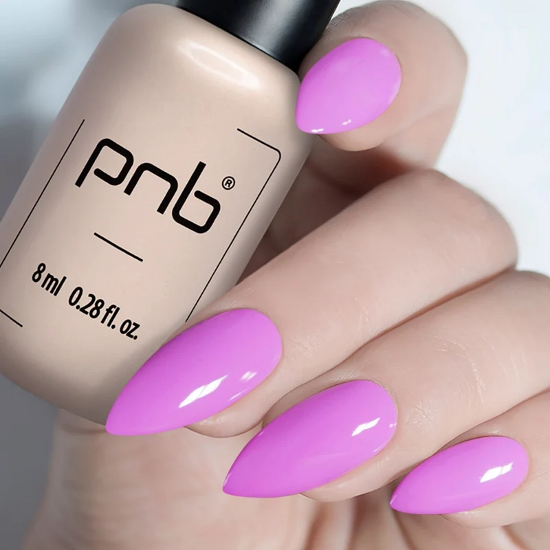 PNB purple gel nail polish 007 Flowery