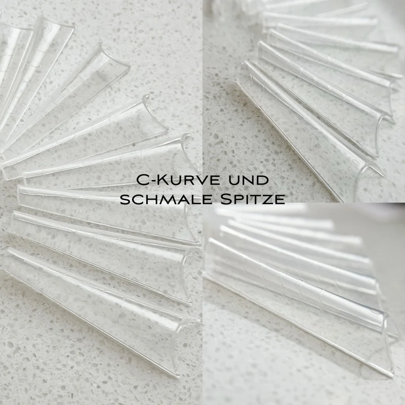 Dual Nageltips klar C-Kurve und schmale Spitze 12 St.