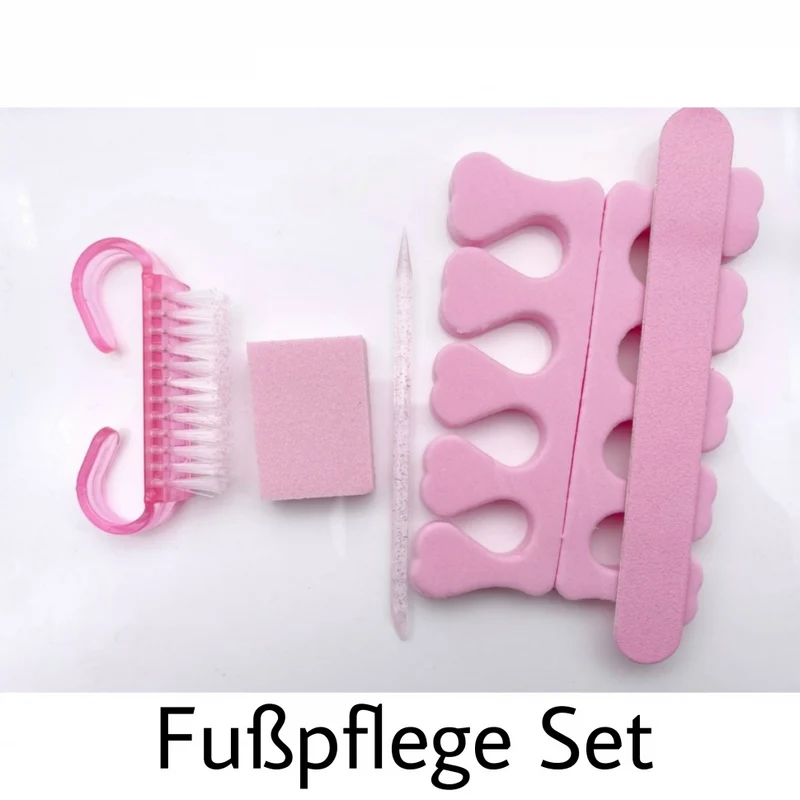 Kunden Set für Pediküre rosa/gelb (Abbildung kann abweichen)