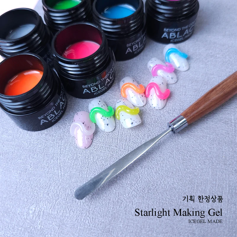 ICEGEL Starlight making glow in the dark gel nail polish S158-S164