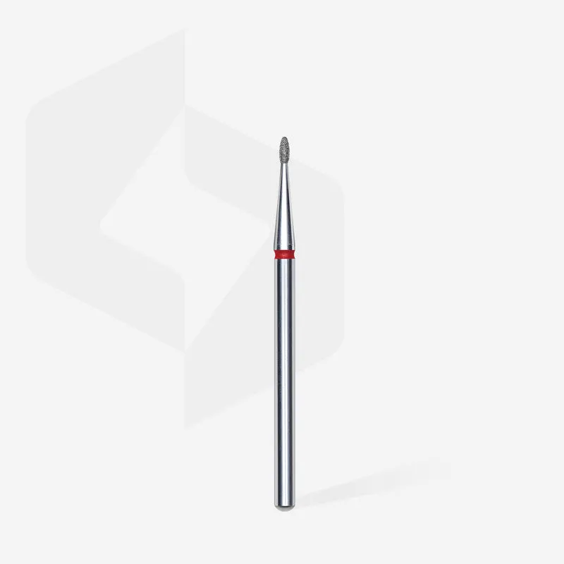 STALEKS PRO Diamond e-file nail drill bits 1.2mm - Flame, Soft grit, electric file nail bits for Russian manicure, cuticle cutter FA50R012/3