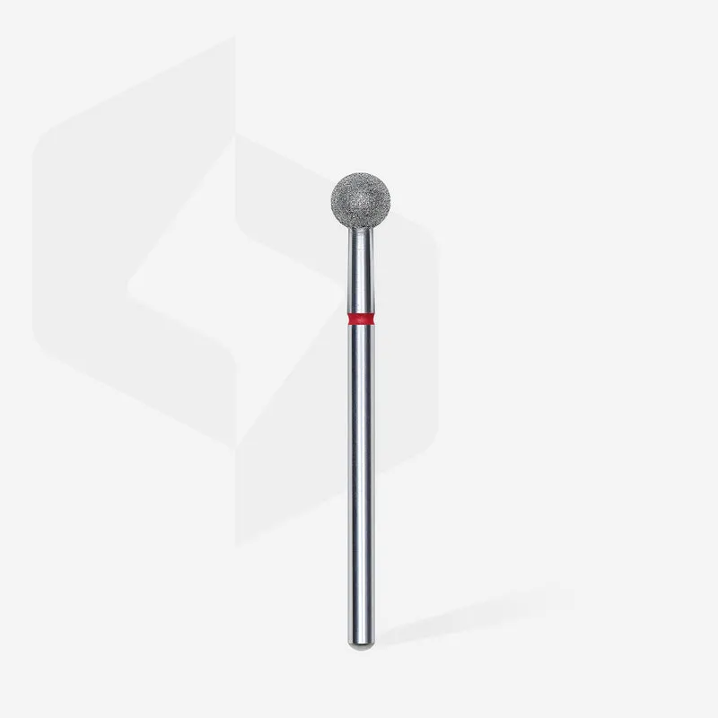 STALEKS PRO Diamond e-file nail drill bits 5.0mm - ball, soft grit, electric file nail bits for Russian manicure, cuticle cutter FA01R050