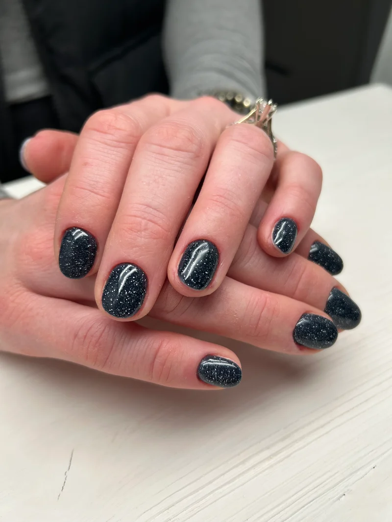 PNB Shock Effect Night Blue gel nail polish 10