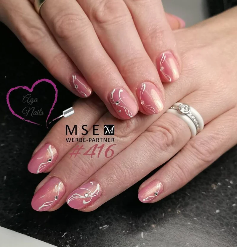#416 Premium-EFFEKT Color Gel 5ml Zartes Rosa mit feinem Goldschimmer