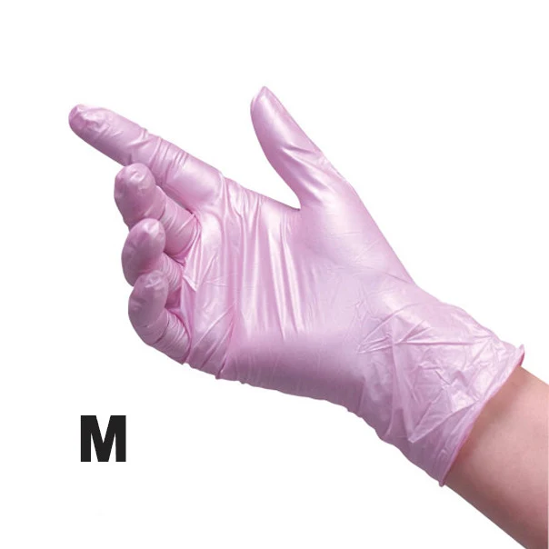 Rosé Glamour - NITRIL HANDSCHUHE GRÖßE M 100 STÜCK