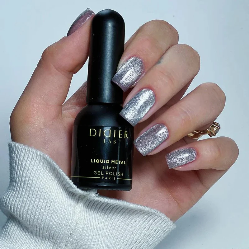 SILVER Liquid Metal CAT EYE — UV Nagellack 10 ml DIDIER LAB