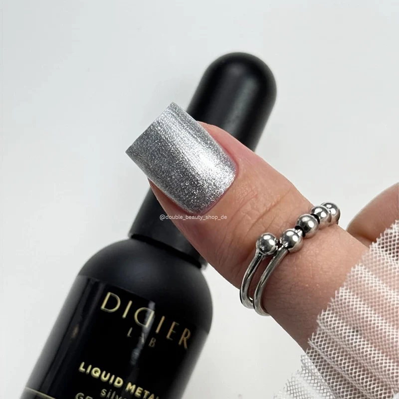 SILVER Liquid Metal CAT EYE — UV Nagellack 10 ml DIDIER LAB