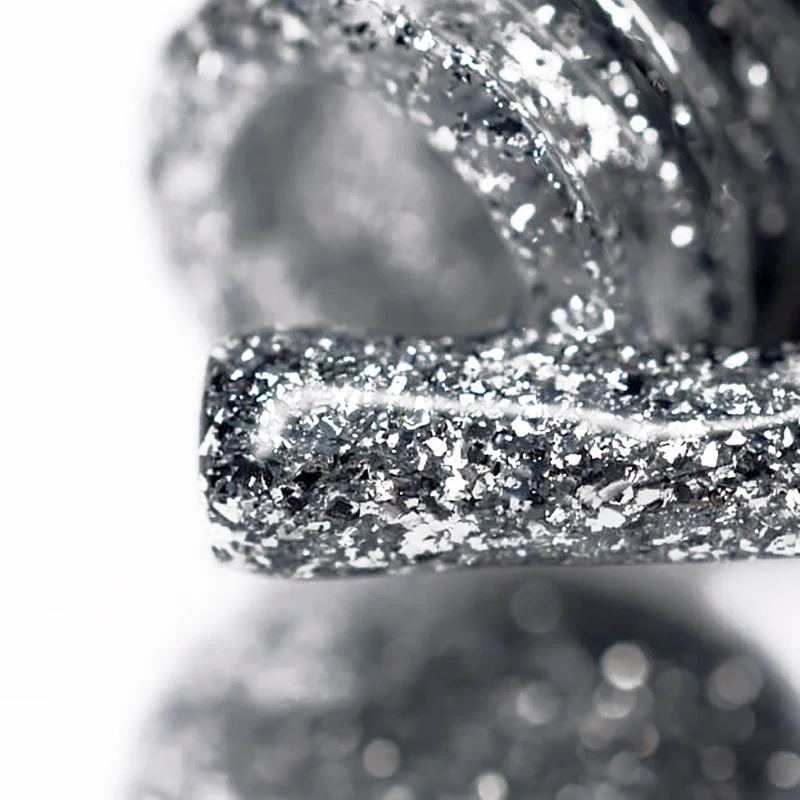 PNB silver glitter gel nail polish 185 Silver