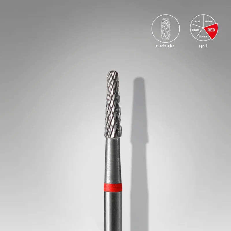 STALEKS PRO Expert Carbide nail drill bits 2.3 MM Working part 8 MM Nail tools for Russian manicure, nail drill bit for gel removal blending and cleaning under nail FT71R023/8