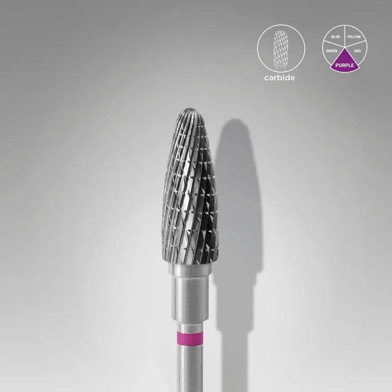 STALEKS PRO Expert Carbide nail drill bits 5 MM Working part 13 MM Nail tools for Russian manicure, nail drill bit for gel nail polish removal FT90V050/13