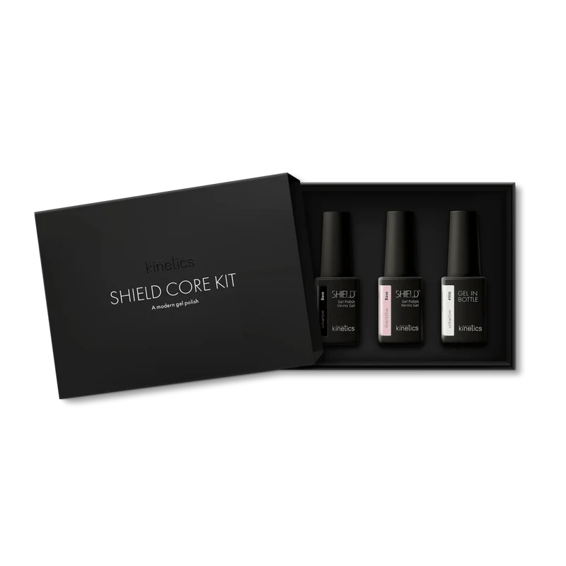 NEU Kinetics Testpaket CORE KIT Shield RubberBase+, FiberBase#902,Gel in Bottle#906 (TPO-free)