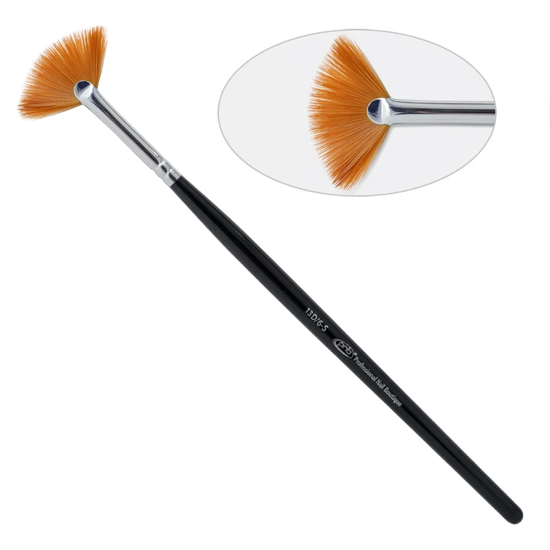 PNB 13D Gel polish nylon Fan nail art brushes 6-S